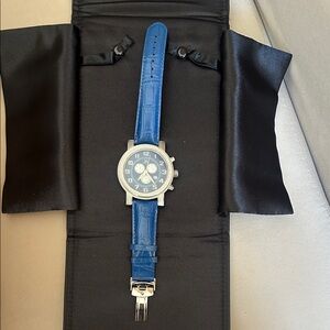 Joshua & sons Blue Chronograph Watch. Unisex